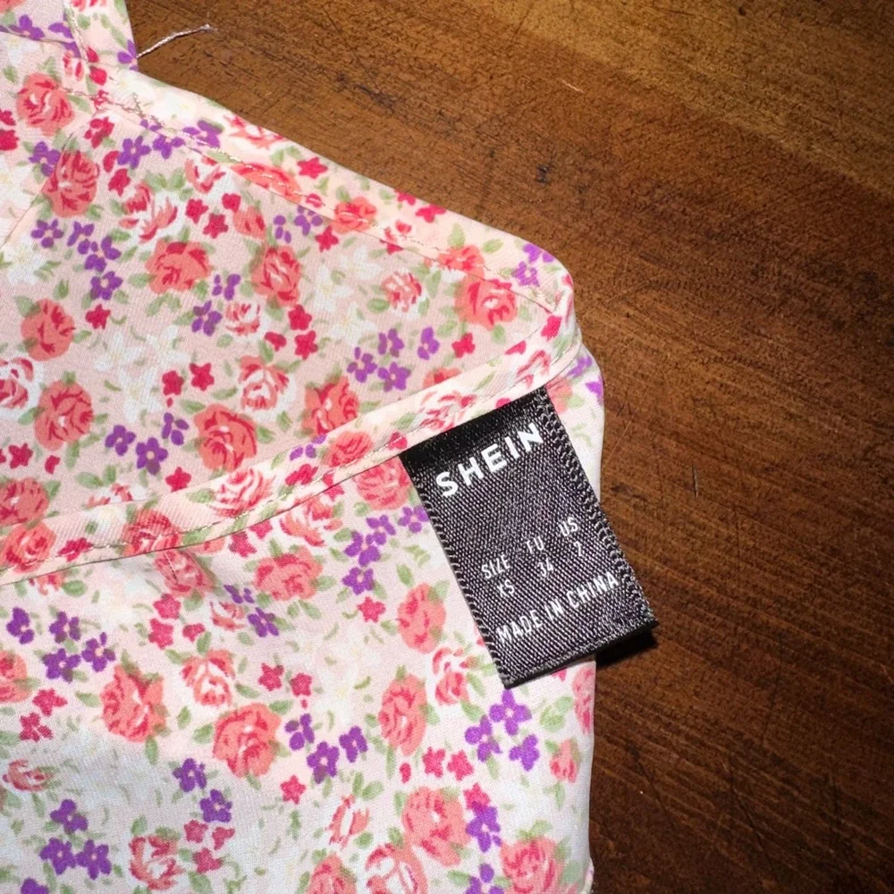 SHEIN Pink Crop Tank Top with Tie Front - Picture 2 of 3